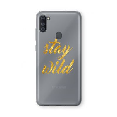 Stay wild: Samsung Galaxy A11 Transparant Hoesje