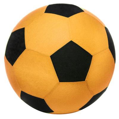 Softbal foam - voetbal print - oranje - zacht - 50 cm - speelgoed ballen