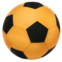 Softbal foam - voetbal print - oranje - zacht - 50 cm - speelgoed ballen