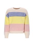 NoNo winter sweater meisjes - wit - Kendra - fluffy, gestreept