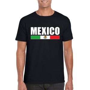 Zwart Mexico supporter t-shirt voor heren