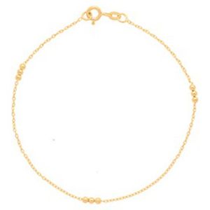 Glow 204.2185.19 Armband Bolletjes geelgoud 19 cm