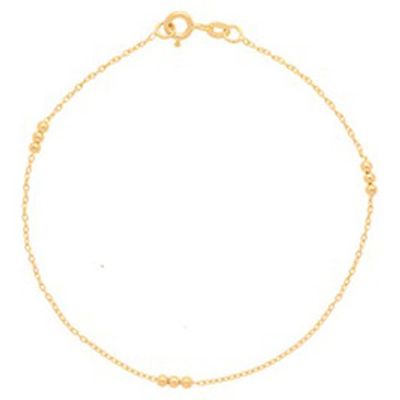 Glow 204.2185.19 Armband Bolletjes geelgoud 19 cm