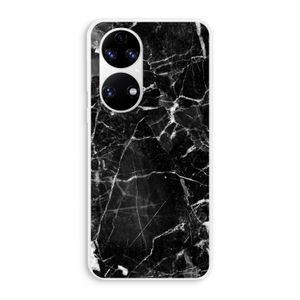 Zwart Marmer 2: Huawei P50 Transparant Hoesje