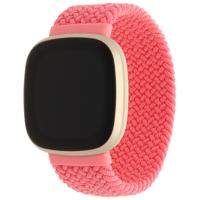 Fitbit Versa 3 / Sense Nylon Gevlochten Solo Band - Roze Fitbit Versa 3 / Sense Nylon Gevlochten Solo Band - Roze