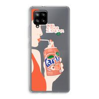 Peach please!: Samsung Galaxy A42 5G Transparant Hoesje