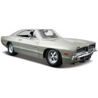 Modelauto/speelgoedauto Dodge Charger R/T 1969 - zilver - schaal 1:24