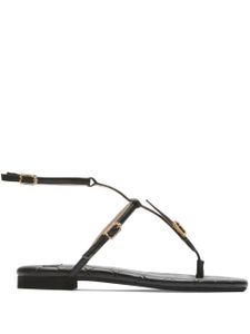 Nº21 crystal-embellished buckle leather sandals - Black