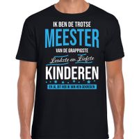 Trotse meester cadeau t-shirt zwart voor heren