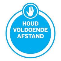 Pictogram Houd voldoende afstand 31,5cm