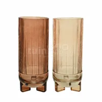 Vaas Cilinder Glas Amber 28cm Assorti 1st