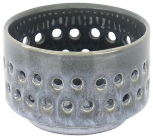 HEMA Waxinelichthouder Ø7.7x5 - Gaatjes Blauw (blauw)