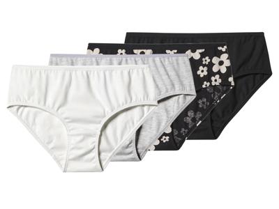esmara Set van 4 kinder onderbroeken (Zwart/grijs/wit, 146/152)