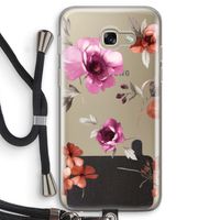 Geschilderde bloemen: Samsung Galaxy A5 (2017) Transparant Hoesje met koord