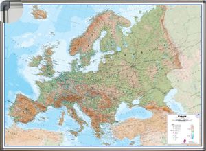 Prikbord Europa Natuurkundig, 135 x 98 cm | Maps International