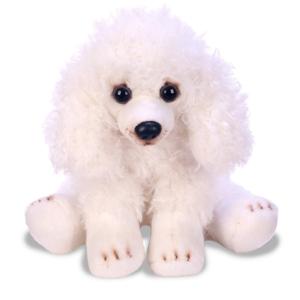 Knuffel Poedel hond - wit - 12 cm - pluche - knuffelhond - knuffeldieren