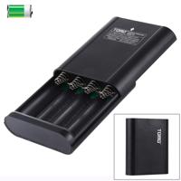 TOMO P4 USB Smart 4 batterijlader met indicatielampje voor 18650 Li-ion batterij (zwart)