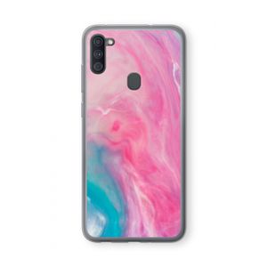 Roze explosie: Samsung Galaxy A11 Transparant Hoesje