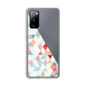 Gekleurde driehoekjes pastel: Samsung Galaxy S20 FE / S20 FE 5G Transparant Hoesje