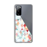 Gekleurde driehoekjes pastel: Samsung Galaxy S20 FE / S20 FE 5G Transparant Hoesje