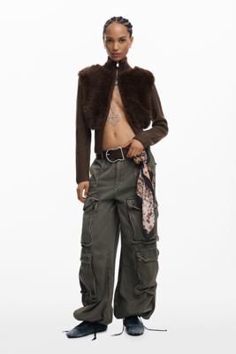 Gebreide trui met wol - BROWN - L