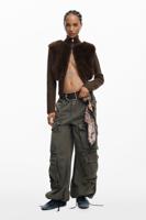 Gebreide trui met wol - BROWN - L