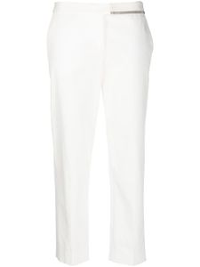 Fabiana Filippi pantalon fuselé à ornements en perles - Blanc