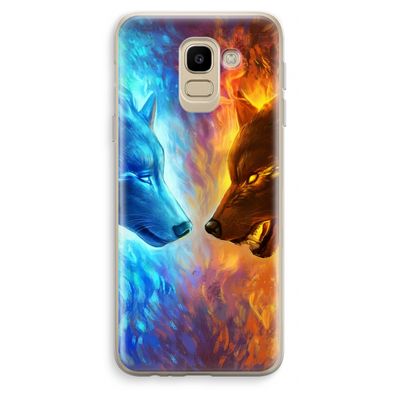 Fire & Ice: Samsung Galaxy J6 (2018) Transparant Hoesje