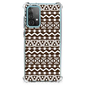 Samsung Galaxy A52 4G/5G Doorzichtige Silicone Hoesje Aztec Brown