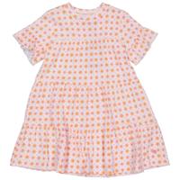 Quapi Zomer jurk meisjes - oranje - AOP grafisch - Zaara