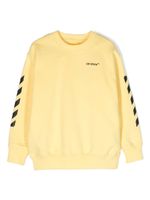 Off-White Kids sweat en coton à logo imprimé - Jaune