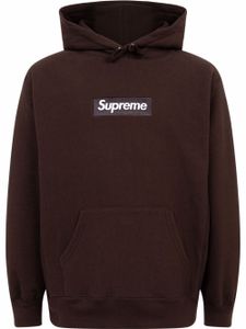 Supreme hoodie à patch logo - Marron