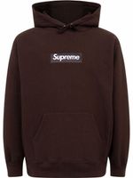 Supreme hoodie à patch logo - Marron