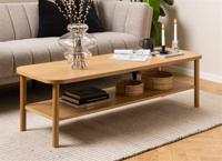 Salontafel Veerle Rechthoek Eiken Fineer Naturel - Giga Living