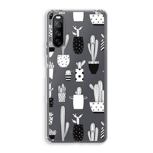 Cactusmotief: Sony Xperia 10 III Transparant Hoesje