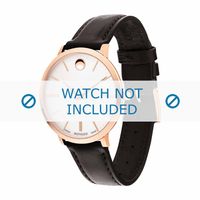 Movado horlogeband 0607093 Leder Donkerbruin 16mm + standaard stiksel - thumbnail