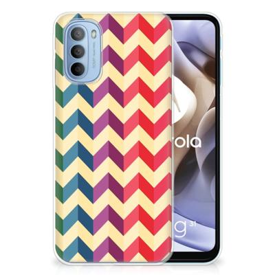 Motorola Moto G31 | G41 | TPU bumper | Zigzag Multi Color