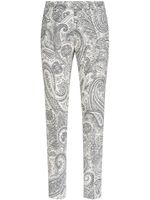 ETRO pantalon slim à motif cachemire - Blanc