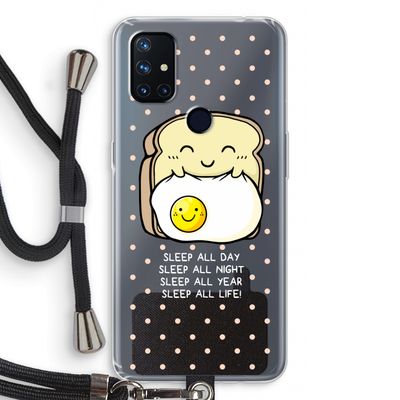 Sleep All Day: OnePlus Nord N10 5G Transparant Hoesje met koord