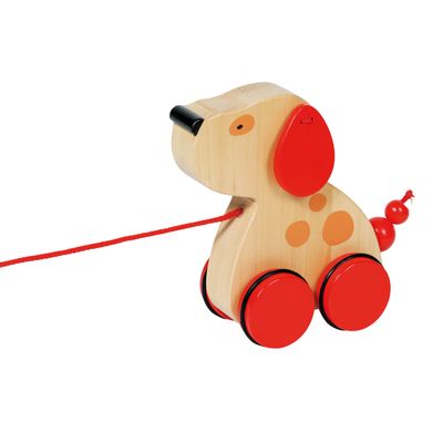 Goki houten trekdier hond