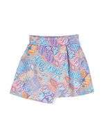 COUNTY OF MILAN KIDS jupe à motif monogrammé - Bleu