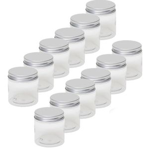 12x Kunststof weckpot/inmaakpot 100 ml met schroefdeksel