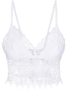 Charo Ruiz Ibiza brassière Dana en dentelle - Blanc