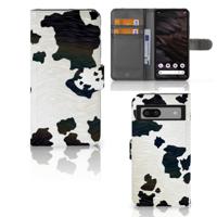 Google Pixel 7A | Telefoonhoesje | Met pasjeshouder | Koeienvlekken