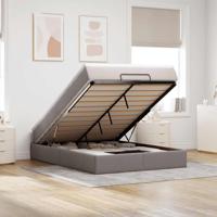 Ottoman bed met matras 140x200cm stof taupe