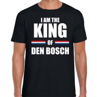 Zwart I am the King of Den Bosch t-shirt - Koningsdag shirt voor heren - thumbnail