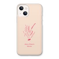 Where flowers bloom: iPhone 13 Transparant Hoesje