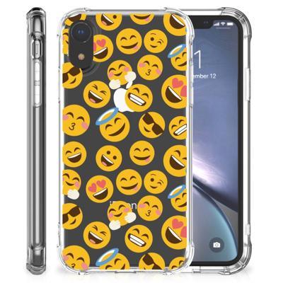 Apple iPhone Xr Doorzichtige Silicone Hoesje Emoji Apple iPhone Xr Doorzichtige Silicone Hoesje Emoji