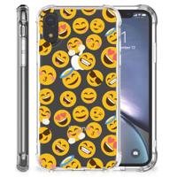 Apple iPhone Xr Doorzichtige Silicone Hoesje Emoji