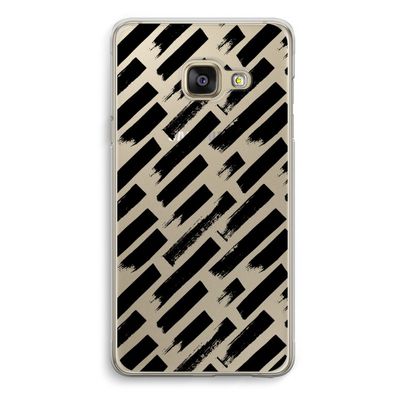 Zwarte vegen: Samsung A3 (2017) Transparant Hoesje